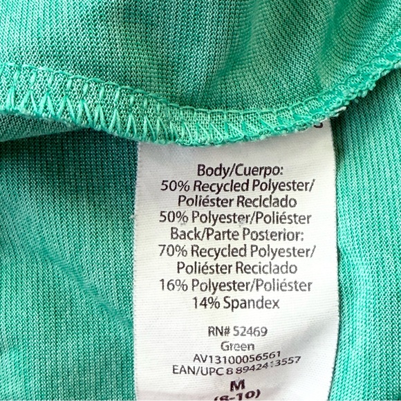 Avia green athletic tank top sleeveless size Medium (8-10) -Great condition - Picture 7 of 7